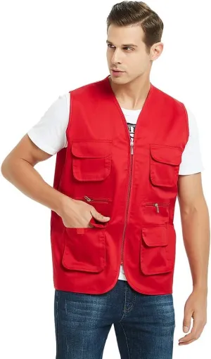 TopTie Adult Supermarket Volunteer Vest Travel Safari Multi-pocket Waistcoat