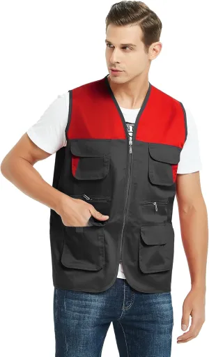 TopTie Adult Supermarket Volunteer Vest Travel Safari Multi-pocket Waistcoat