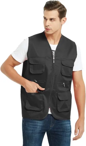 TopTie Adult Supermarket Volunteer Vest Travel Safari Multi-pocket Waistcoat
