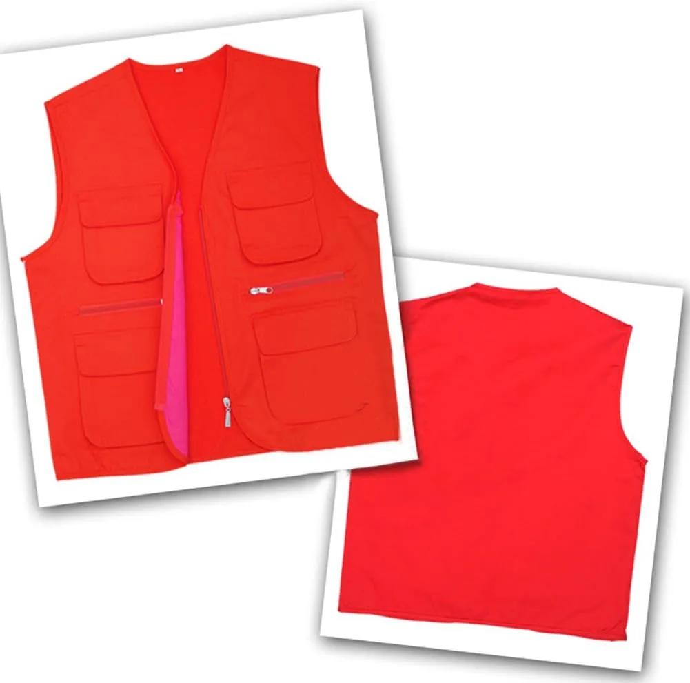 TopTie Adult Supermarket Volunteer Vest Travel Safari Multi-pocket Waistcoat
