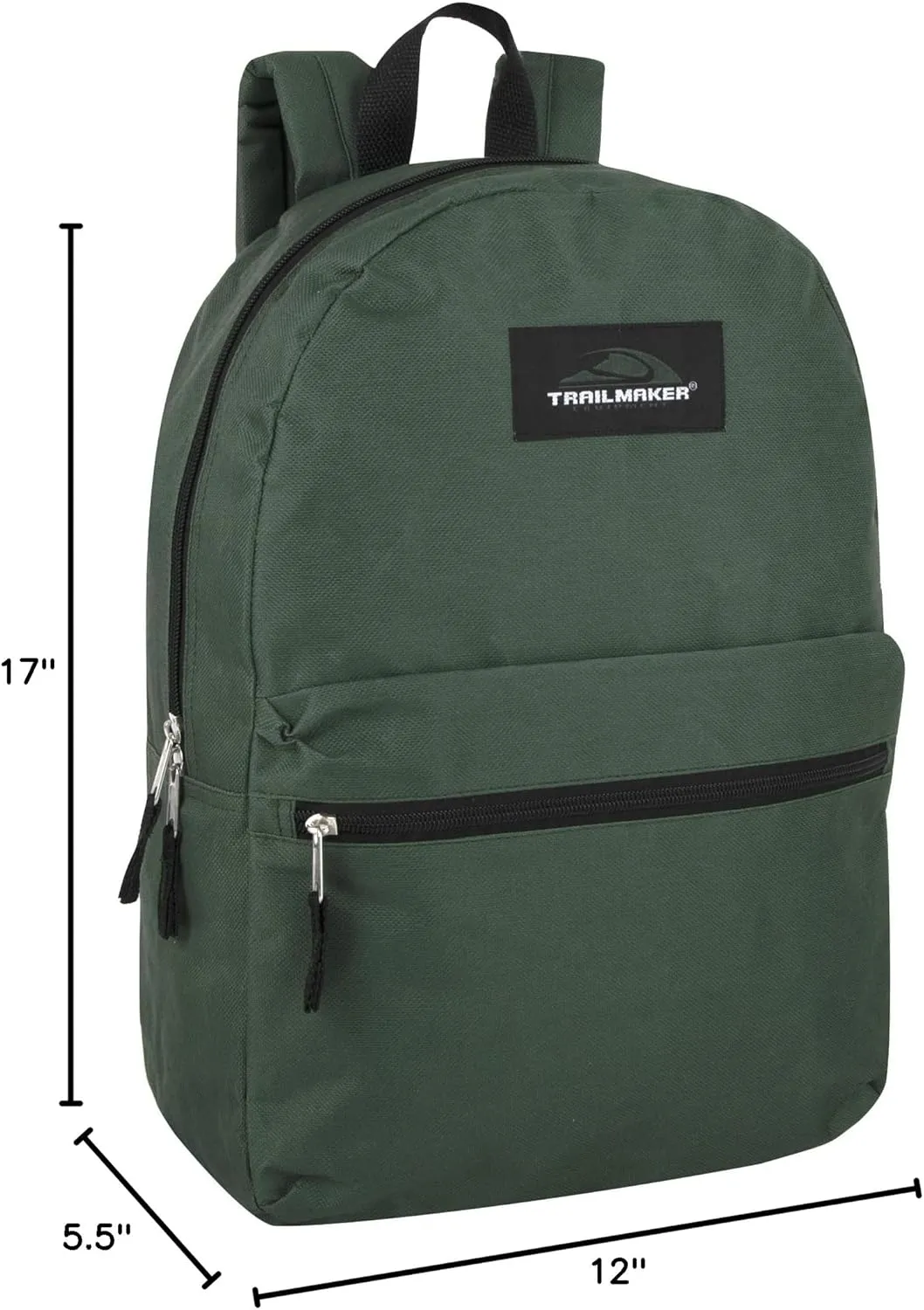 Trail maker Classic 17 Inch Backpack with Adjustable Padded Shoulder Straps