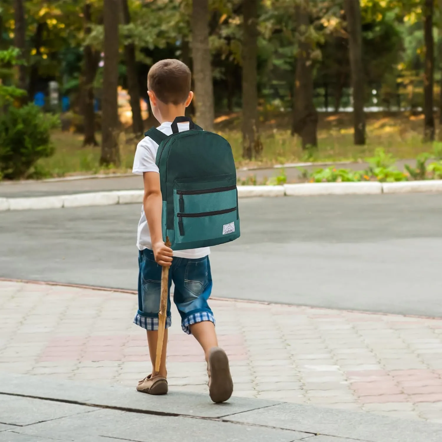 Trail maker Multi Pocket Multicolor Backpack with Adjustable Padded Straps