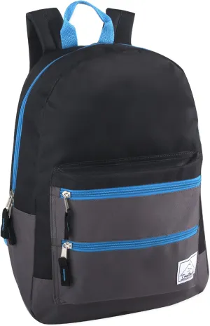 Trail maker Multi Pocket Multicolor Backpack with Adjustable Padded Straps
