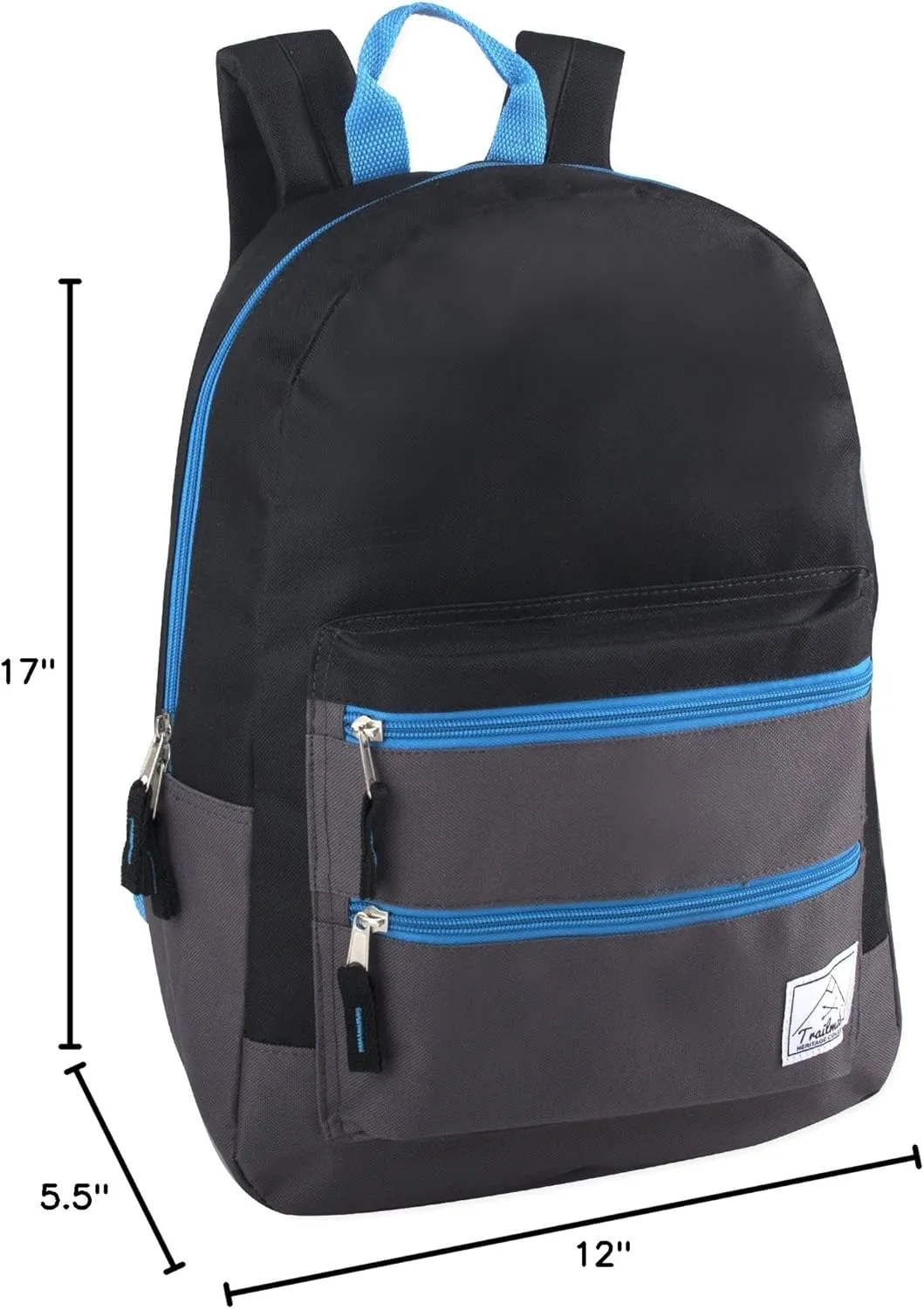 Trail maker Multi Pocket Multicolor Backpack with Adjustable Padded Straps
