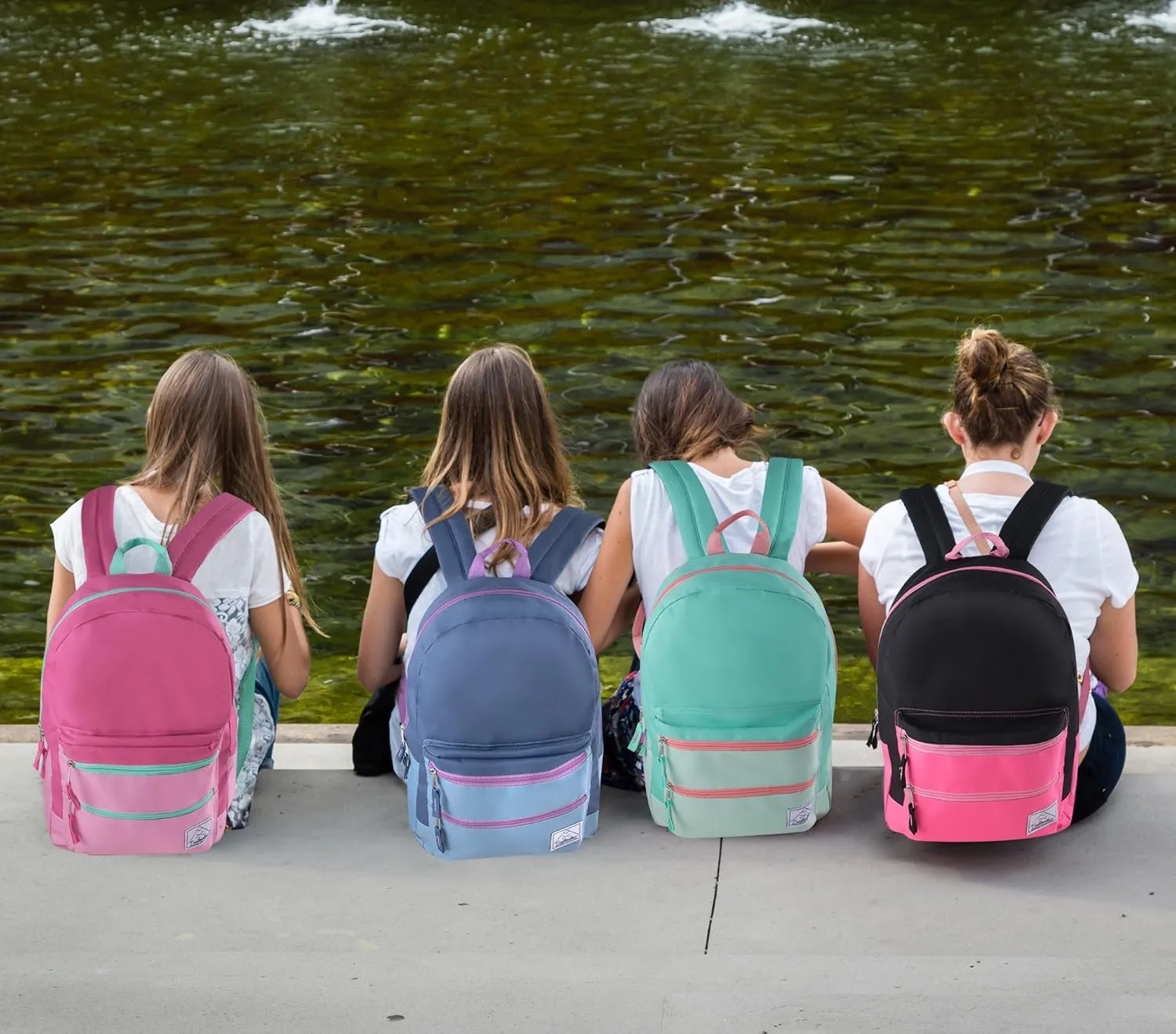 Trail maker Multi Pocket Multicolor Backpack with Adjustable Padded Straps