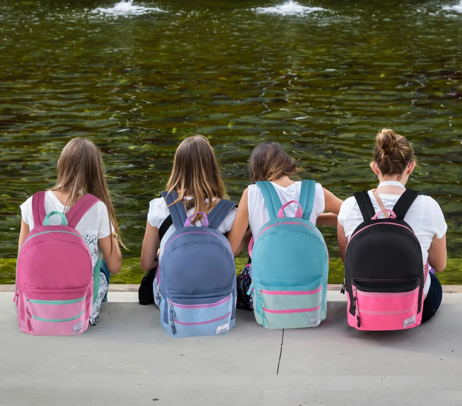 Trail maker Multi Pocket Multicolor Backpack with Adjustable Padded Straps