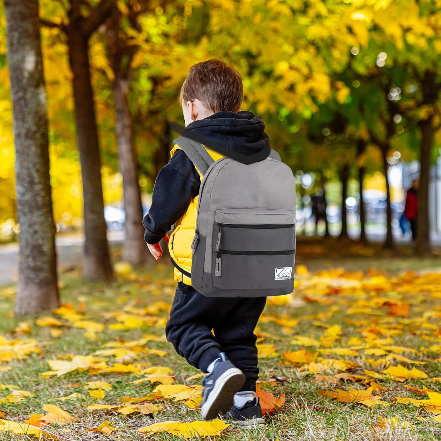 Trail maker Multi Pocket Multicolor Backpack with Adjustable Padded Straps