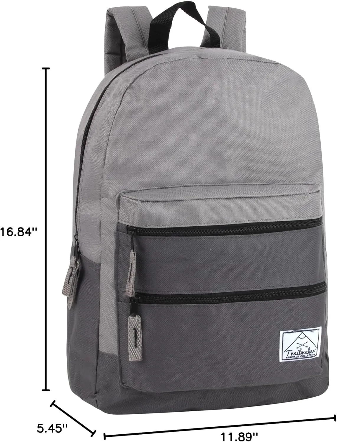 Trail maker Multi Pocket Multicolor Backpack with Adjustable Padded Straps