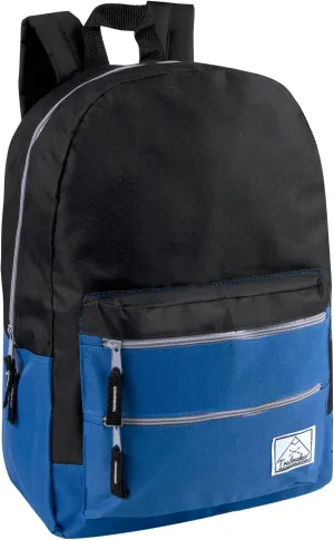 Trail maker Multi Pocket Multicolor Backpack with Adjustable Padded Straps