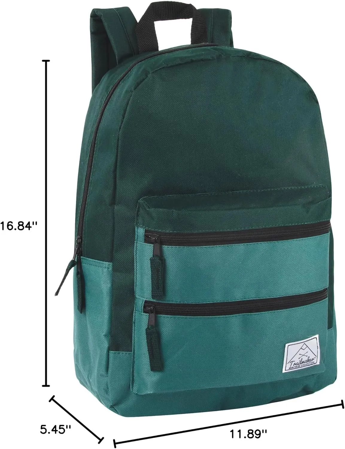 Trail maker Multi Pocket Multicolor Backpack with Adjustable Padded Straps