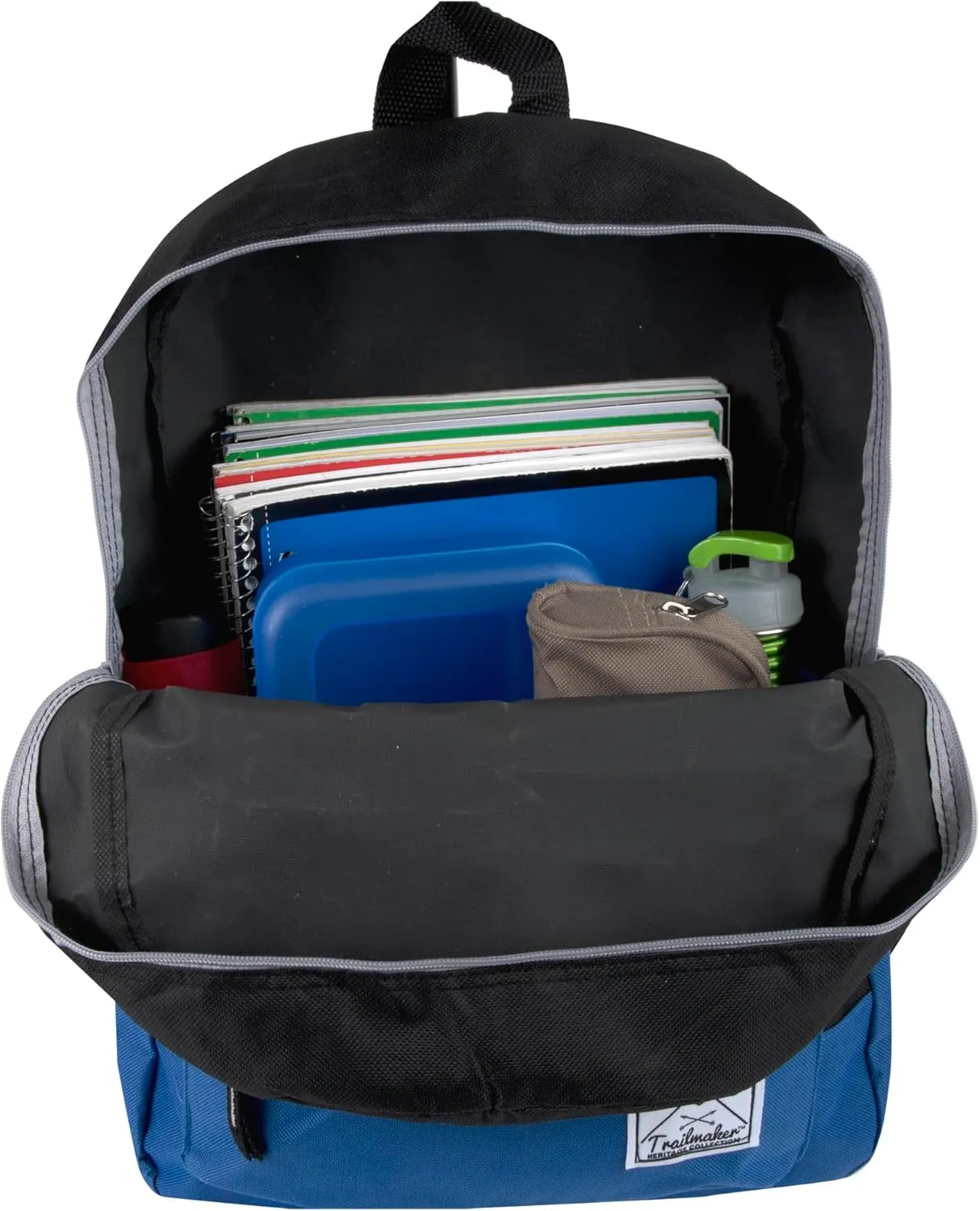 Trail maker Multi Pocket Multicolor Backpack with Adjustable Padded Straps