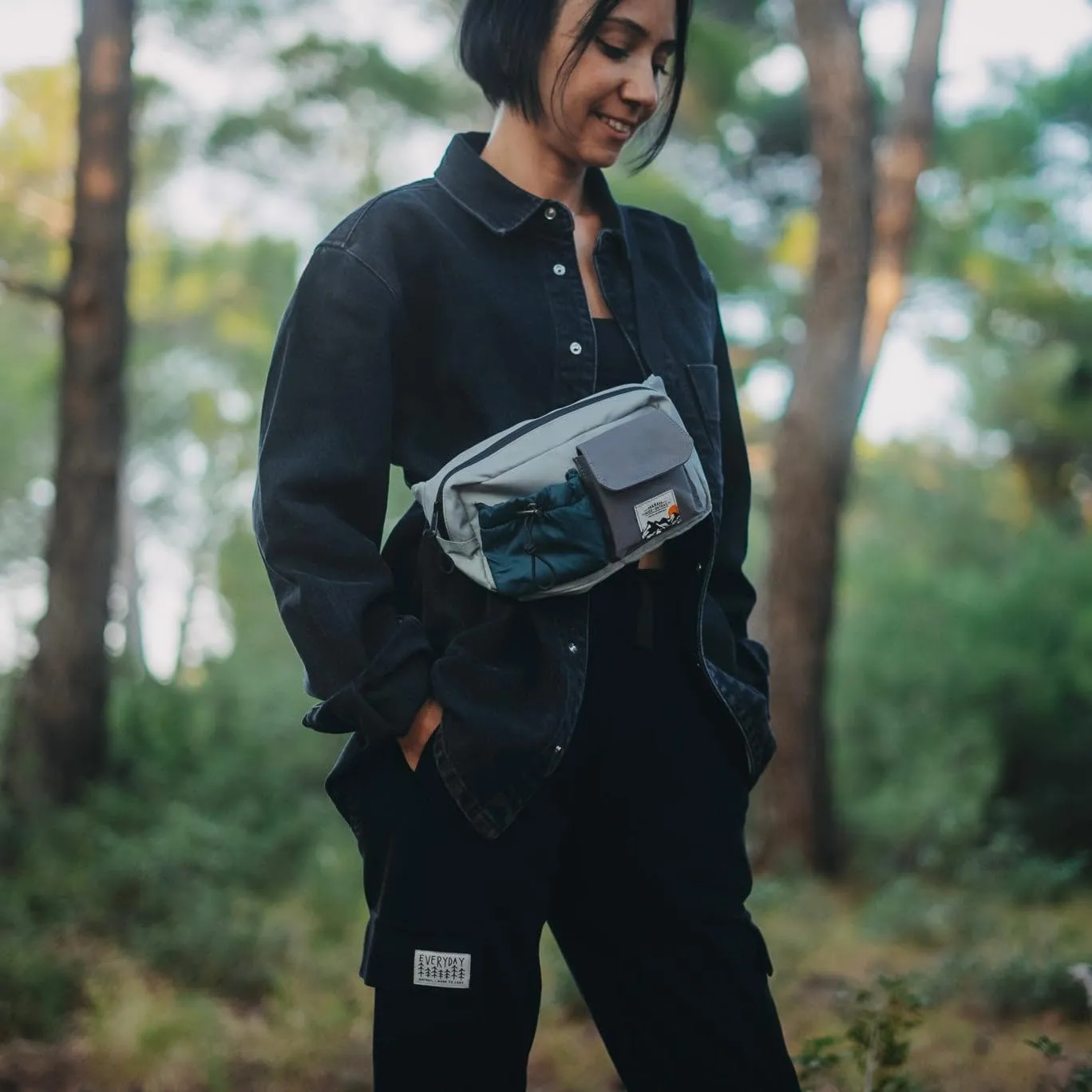 Traveler Waterproof Waist Bag - Adjustable Strap, Multi-Pocket Design | Gray