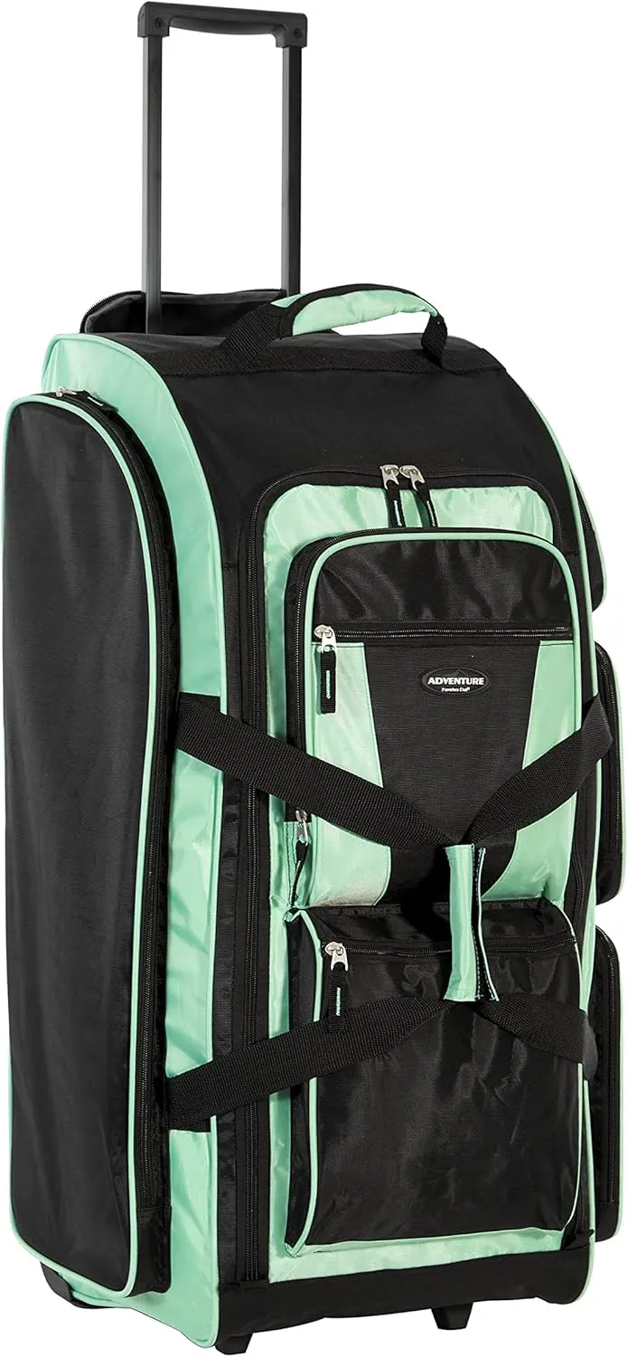 Travelers Club Xpedition 30 Inch Multi-Pocket Upright Rolling Duffel Bag