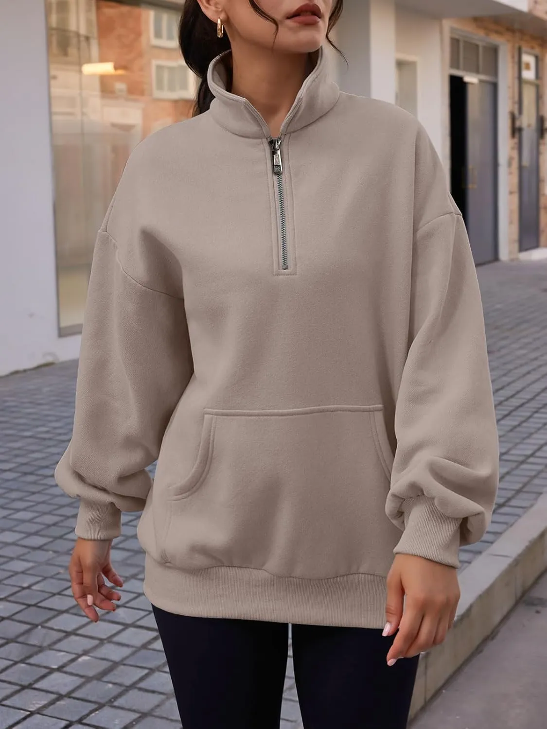 Trendy Queen Womens Zip Up Hoodies Oversized Sweatshirts Preppy Clothes Fall Teen Girls Outfits Fashion Crewneck Pullover