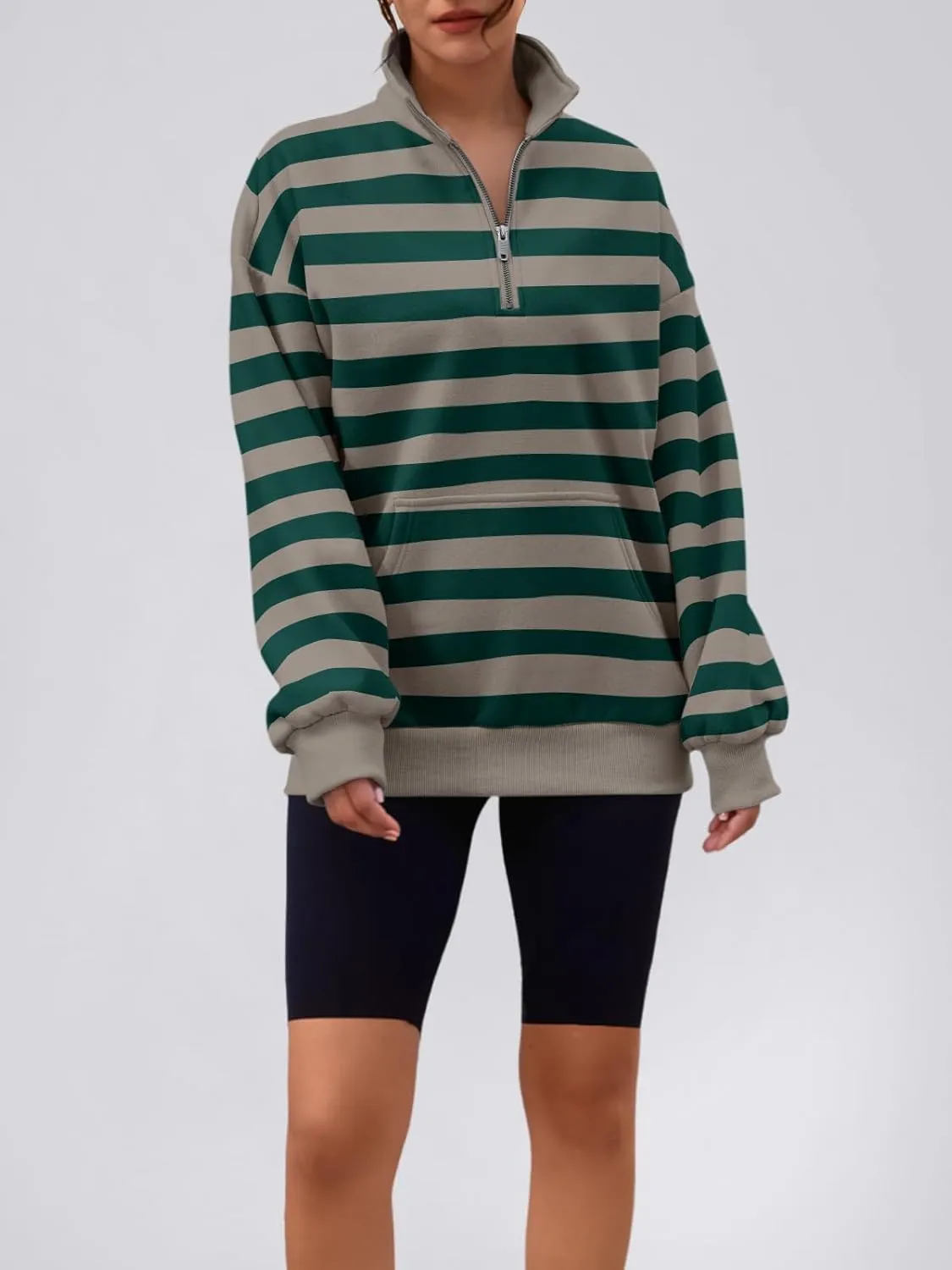 Trendy Queen Womens Zip Up Hoodies Oversized Sweatshirts Preppy Clothes Fall Teen Girls Outfits Fashion Crewneck Pullover