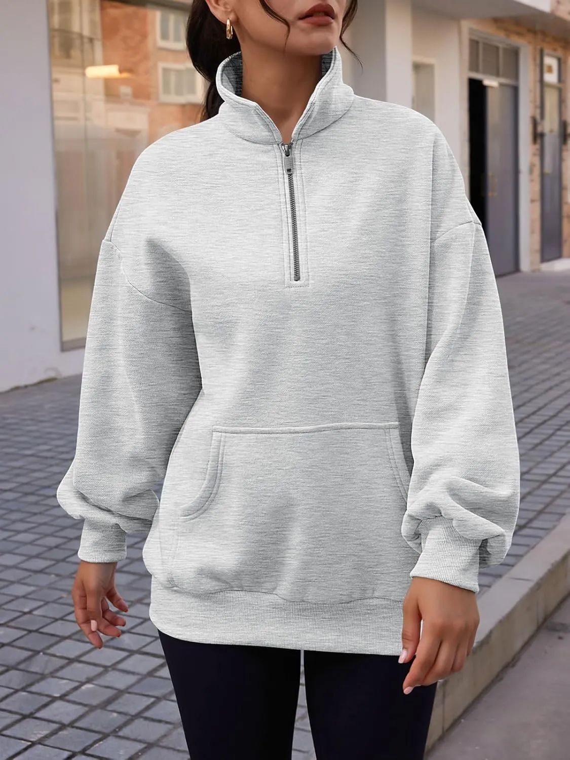 Trendy Queen Womens Zip Up Hoodies Oversized Sweatshirts Preppy Clothes Fall Teen Girls Outfits Fashion Crewneck Pullover