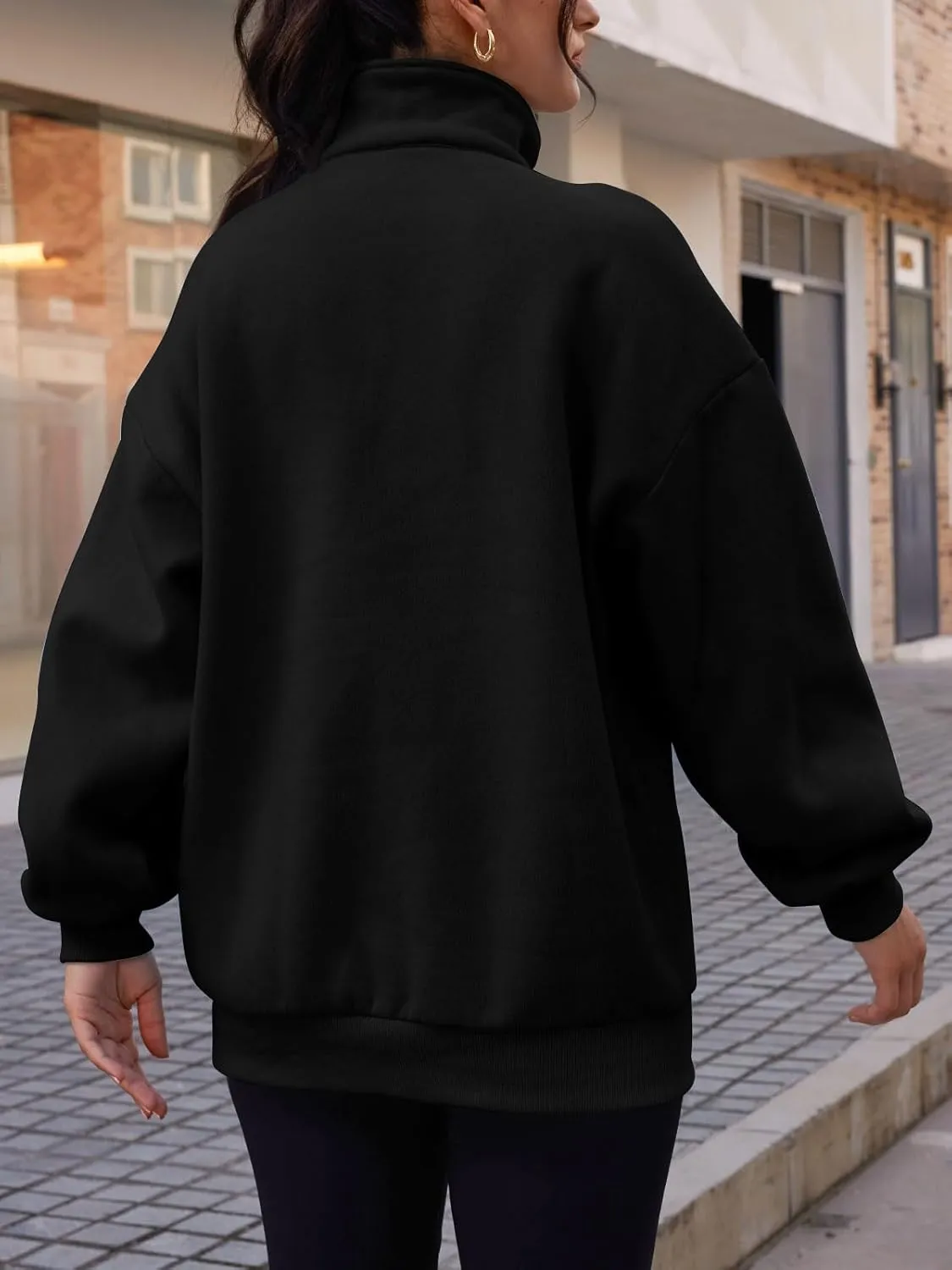 Trendy Queen Womens Zip Up Hoodies Oversized Sweatshirts Preppy Clothes Fall Teen Girls Outfits Fashion Crewneck Pullover