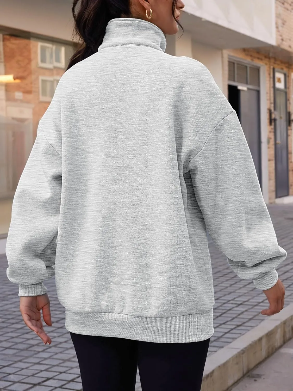 Trendy Queen Womens Zip Up Hoodies Oversized Sweatshirts Preppy Clothes Fall Teen Girls Outfits Fashion Crewneck Pullover