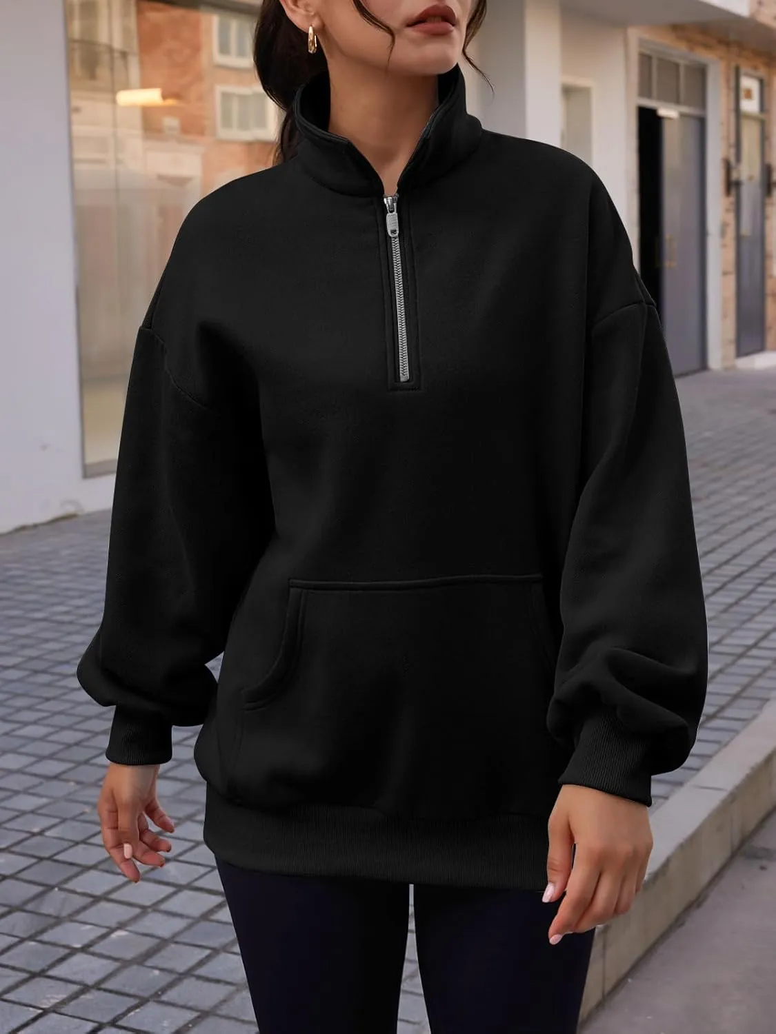 Trendy Queen Womens Zip Up Hoodies Oversized Sweatshirts Preppy Clothes Fall Teen Girls Outfits Fashion Crewneck Pullover