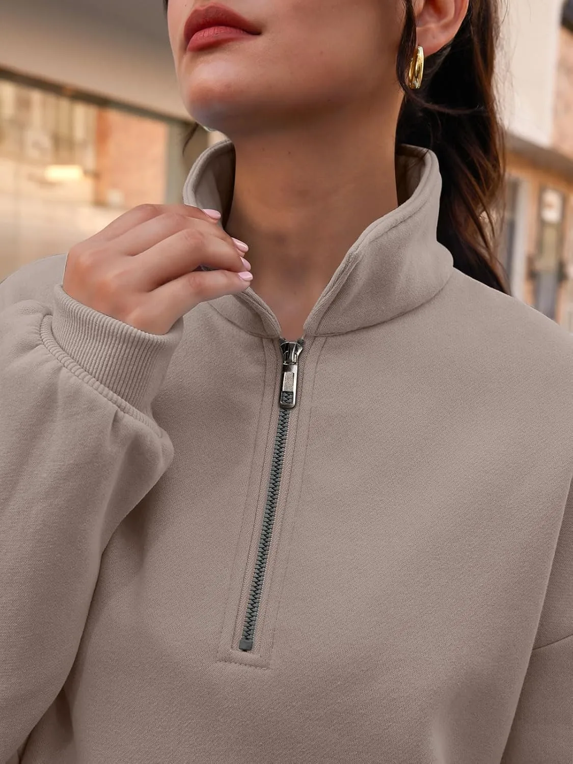 Trendy Queen Womens Zip Up Hoodies Oversized Sweatshirts Preppy Clothes Fall Teen Girls Outfits Fashion Crewneck Pullover