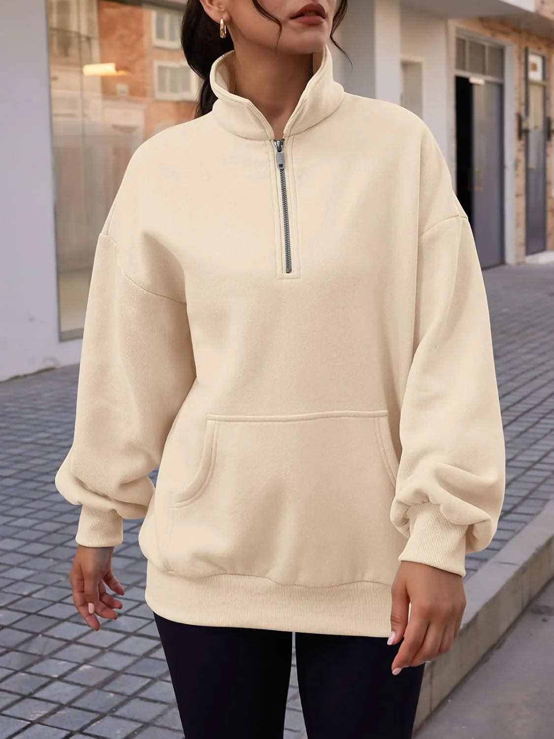 Trendy Queen Womens Zip Up Hoodies Oversized Sweatshirts Preppy Clothes Fall Teen Girls Outfits Fashion Crewneck Pullover