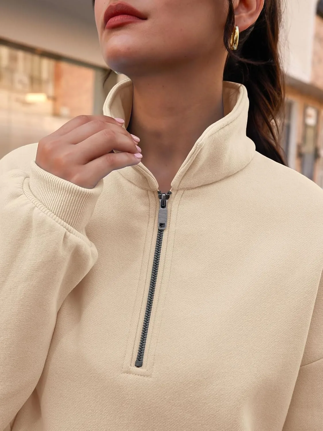 Trendy Queen Womens Zip Up Hoodies Oversized Sweatshirts Preppy Clothes Fall Teen Girls Outfits Fashion Crewneck Pullover