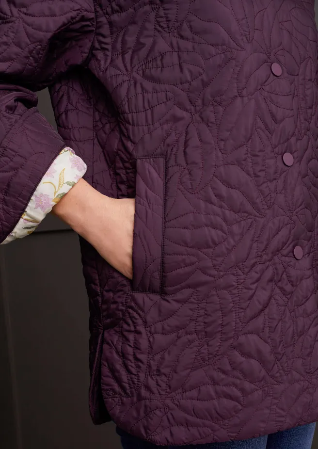 Tribal Quilted Snap Front Shacket-50% OFF