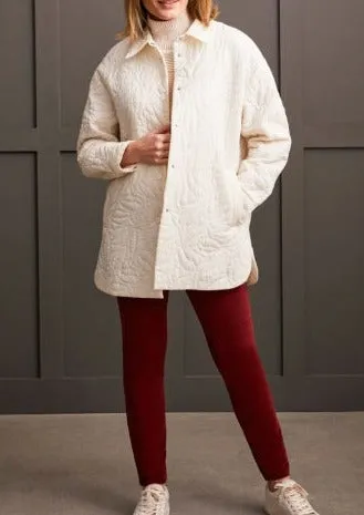Tribal Quilted Snap Front Shacket-50% OFF