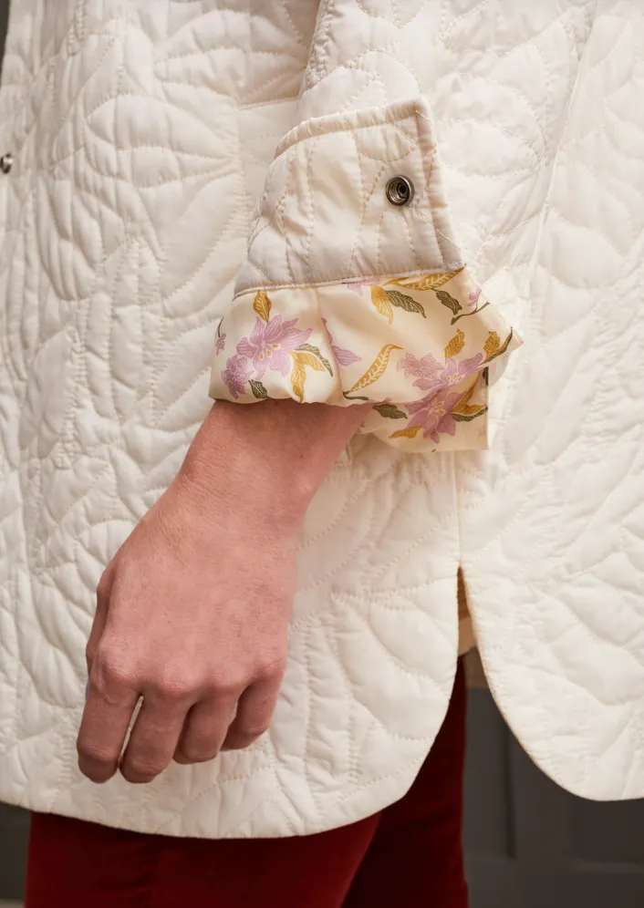 Tribal Quilted Snap Front Shacket-50% OFF