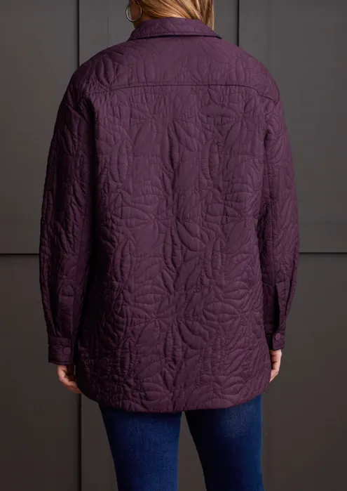 Tribal Quilted Snap Front Shacket-50% OFF