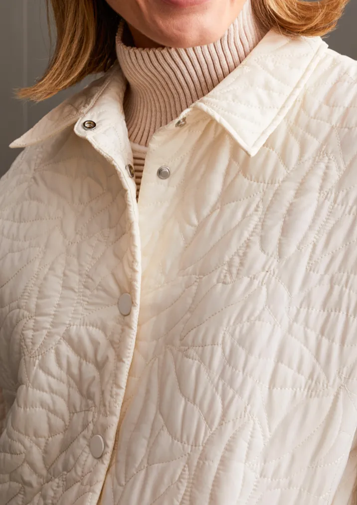 Tribal Quilted Snap Front Shacket-50% OFF