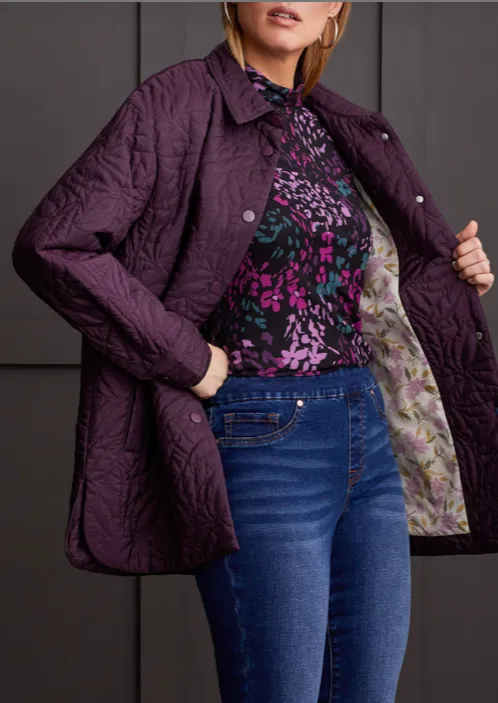 Tribal Quilted Snap Front Shacket-50% OFF