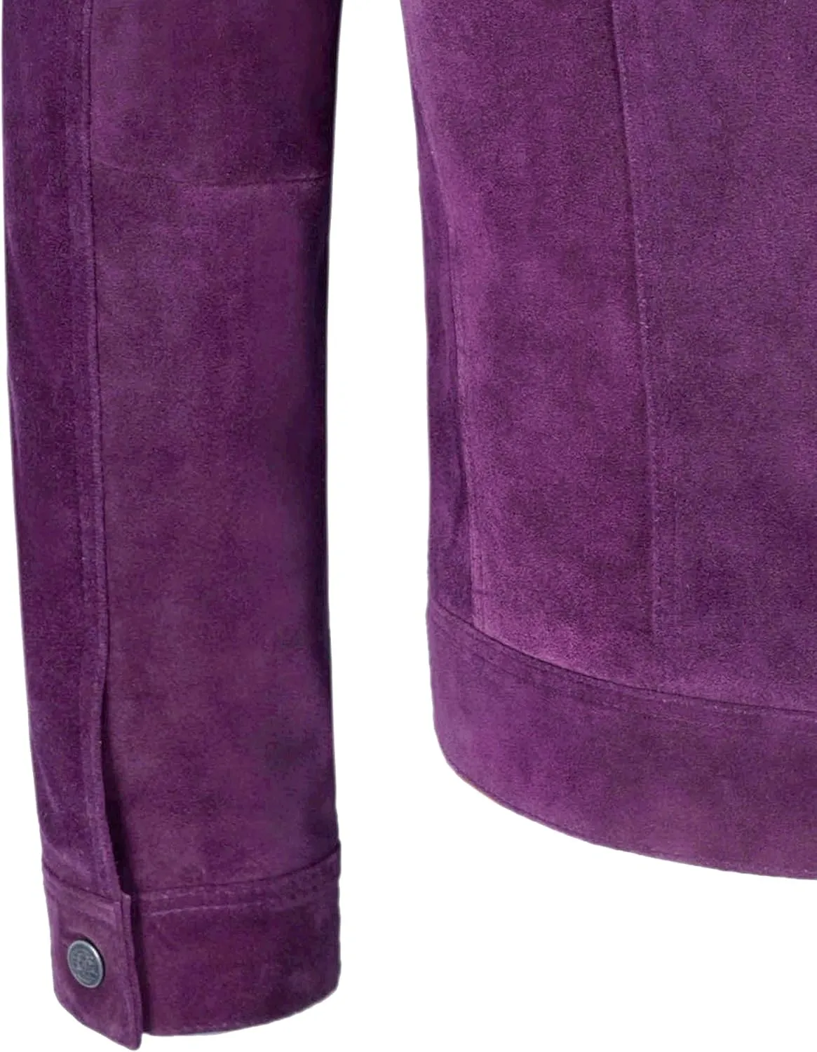 TRUCKER Mens Leather Jacket Purple SUEDE Classic REAL LEATHER JACKET 1280