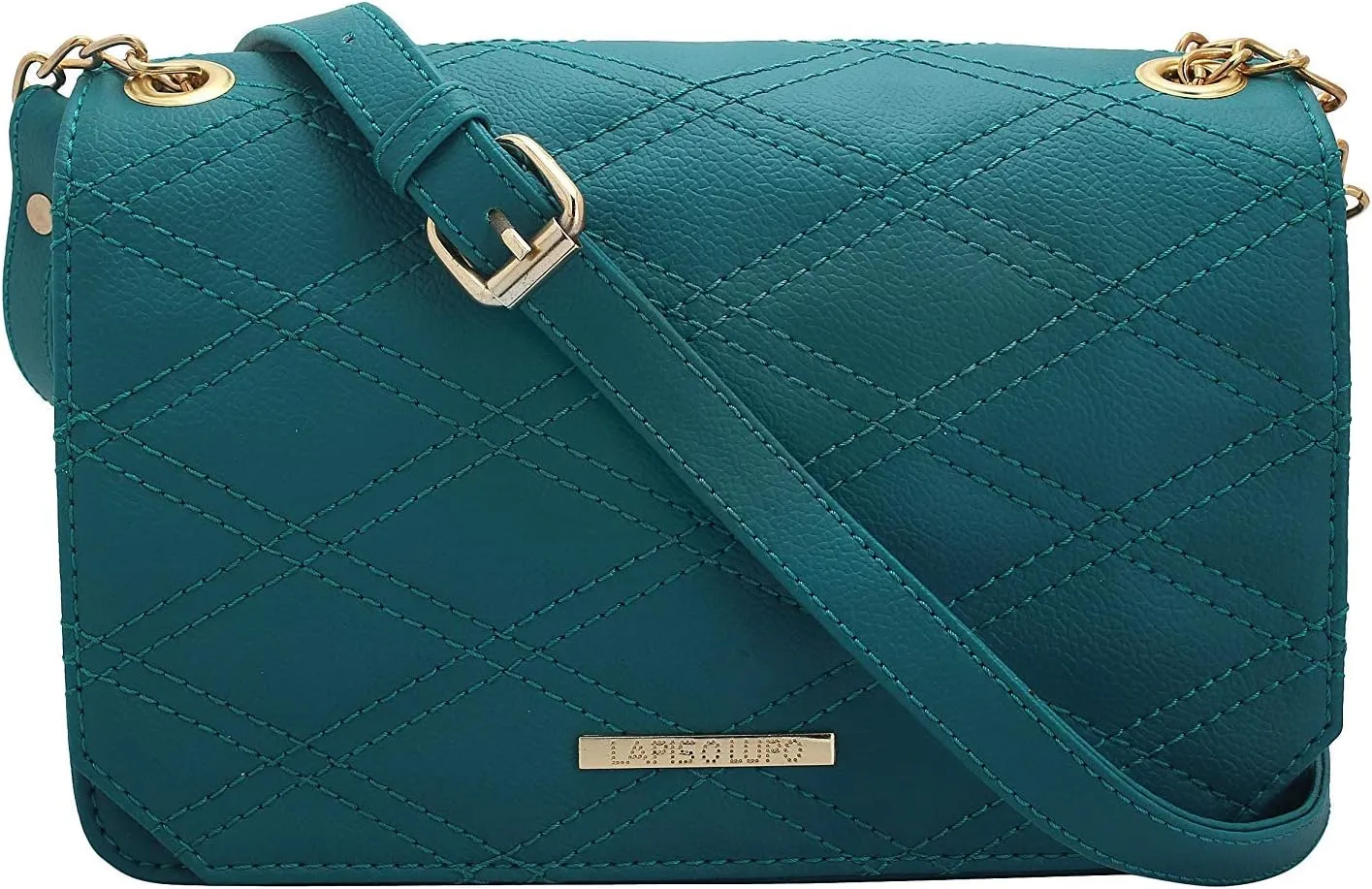 Turkish Women Sling Bag Turquoise Multi Pocket Designer Satchel