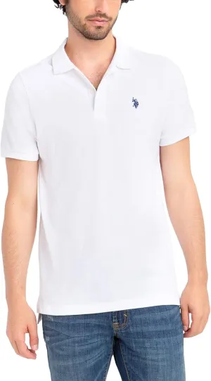 U.S. Polo Assn. Mens Classic Small Logo Solid Pique Polo Shirt