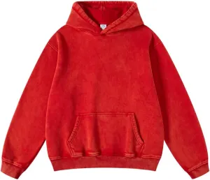VFIVE UNFOUR Retro Washed Thick Cotton Hoodies Winter Oversized Hoodies Warm Vintage Sweatshirts