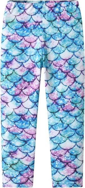 VIKITA Girls Soft Stretchy Leggings Sparkly Active Workout Pants for Toddler Kids Colorful Pattern Ages 2-12