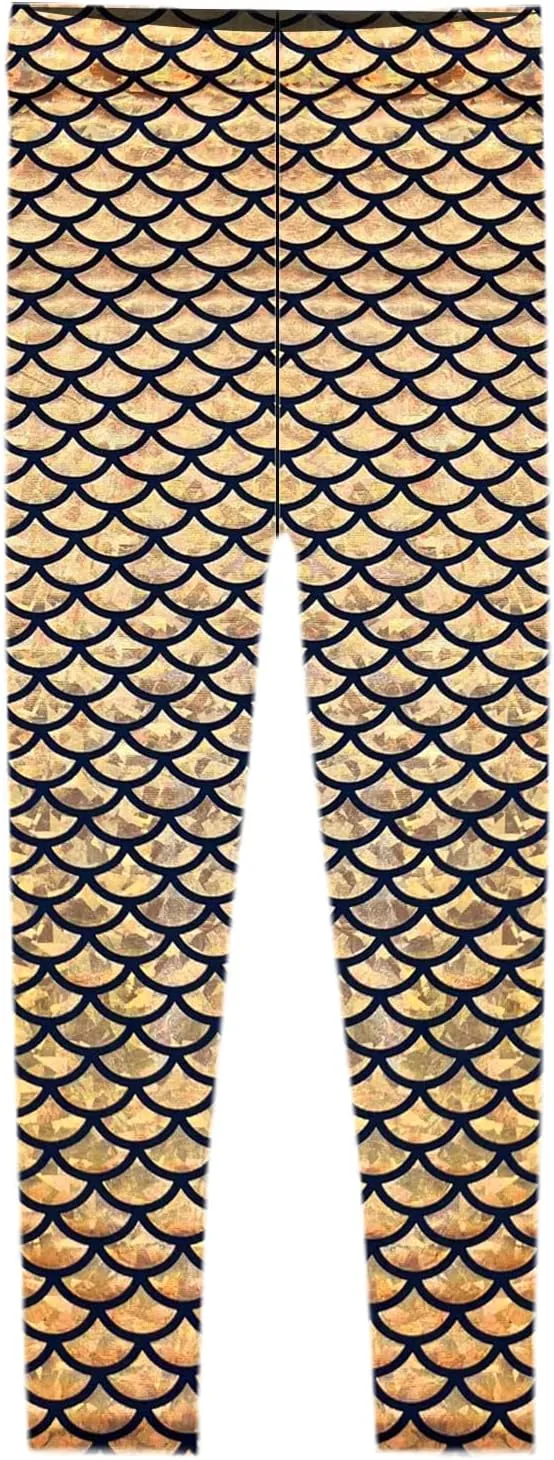 VIKITA Girls Soft Stretchy Leggings Sparkly Active Workout Pants for Toddler Kids Colorful Pattern Ages 2-12