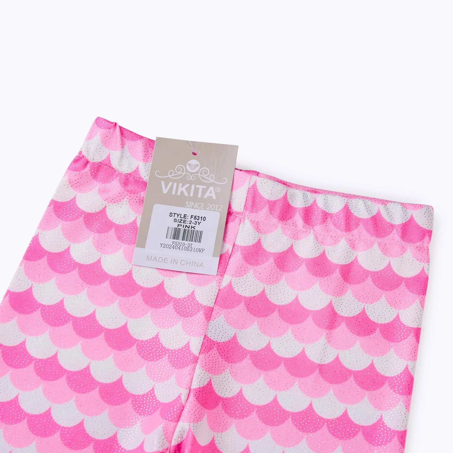 VIKITA Girls Soft Stretchy Leggings Sparkly Active Workout Pants for Toddler Kids Colorful Pattern Ages 2-12