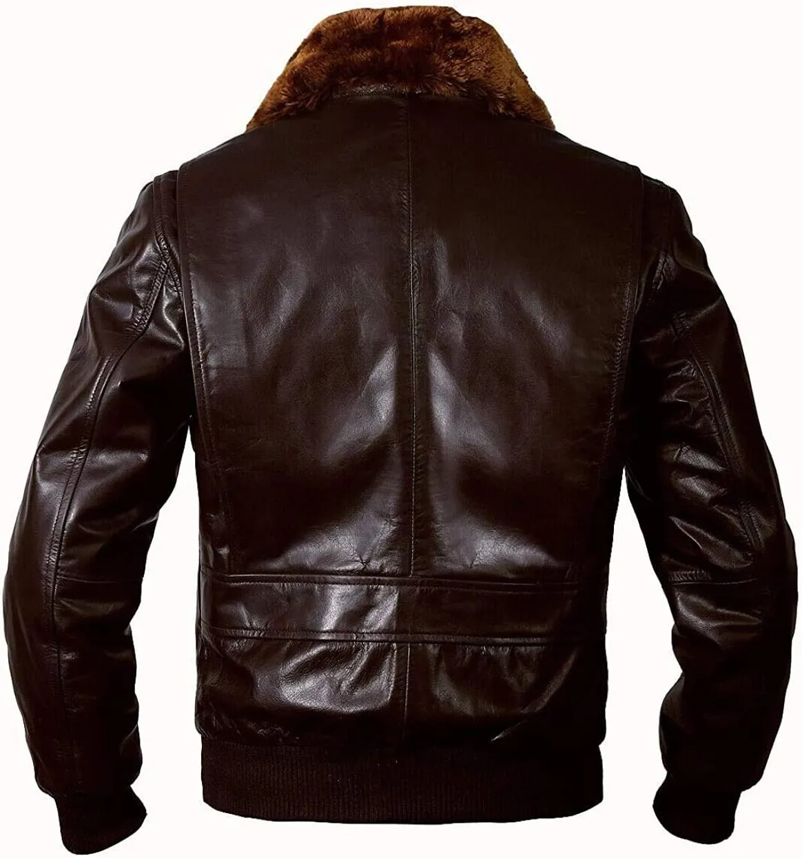 Visionary Modish WWII Navy G1 Flight Bomber Genuine Leather jacket With Warm Quilted Lining-VM19217223