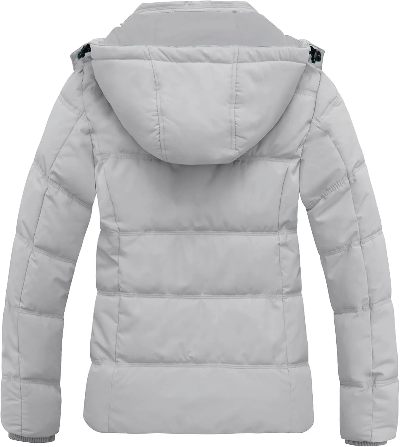 Wantdo Women's Hooded Warm Winter Coat Quilted Thicken Puffer Jacket with Removable Hood