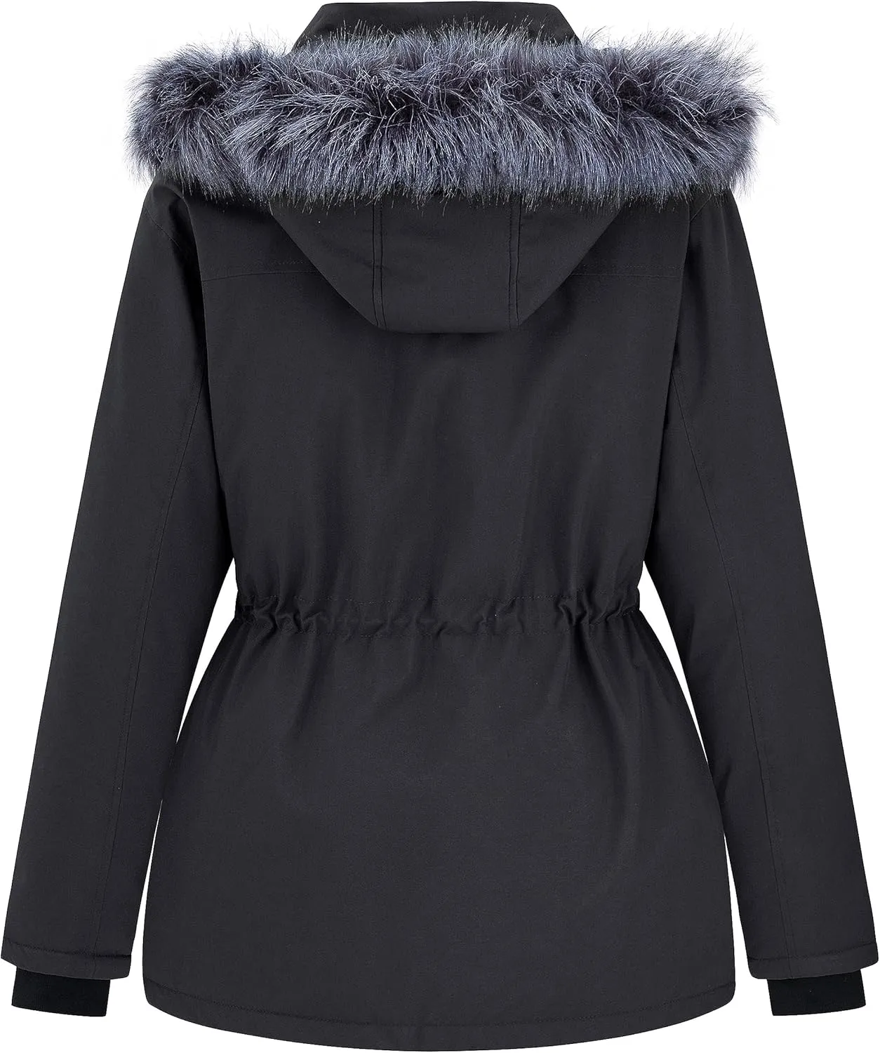 wantdo Women's Plus Size Winter Coat Waterproof Puffer Jacket Warm Thicken Parka with Removable Hood