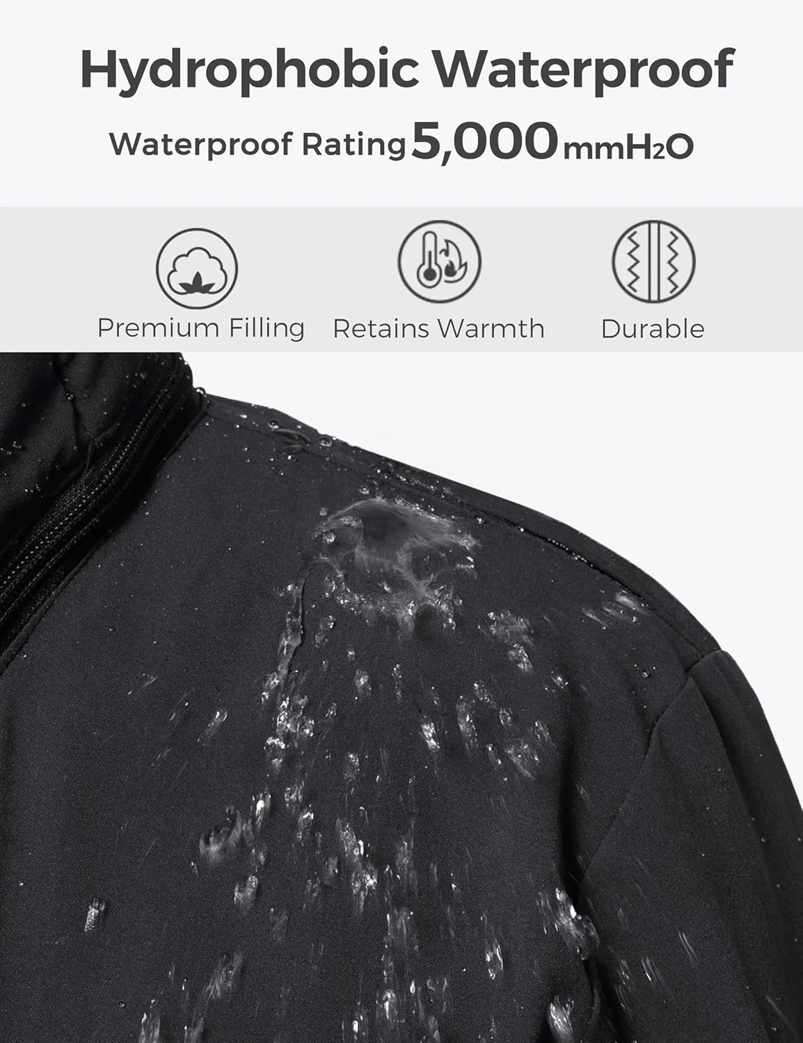 wantdo Women's Plus Size Winter Coat Waterproof Puffer Jacket Warm Thicken Parka with Removable Hood