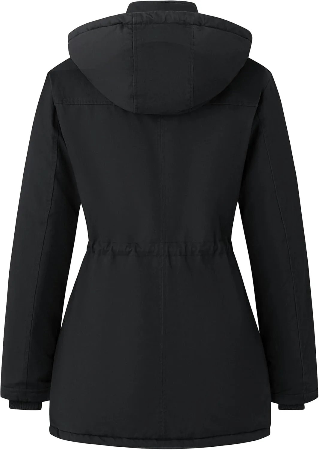 wantdo Women's Winter Thicken Puffer Coat Warm Fleece Lined Parka Jacket with Fur Hood