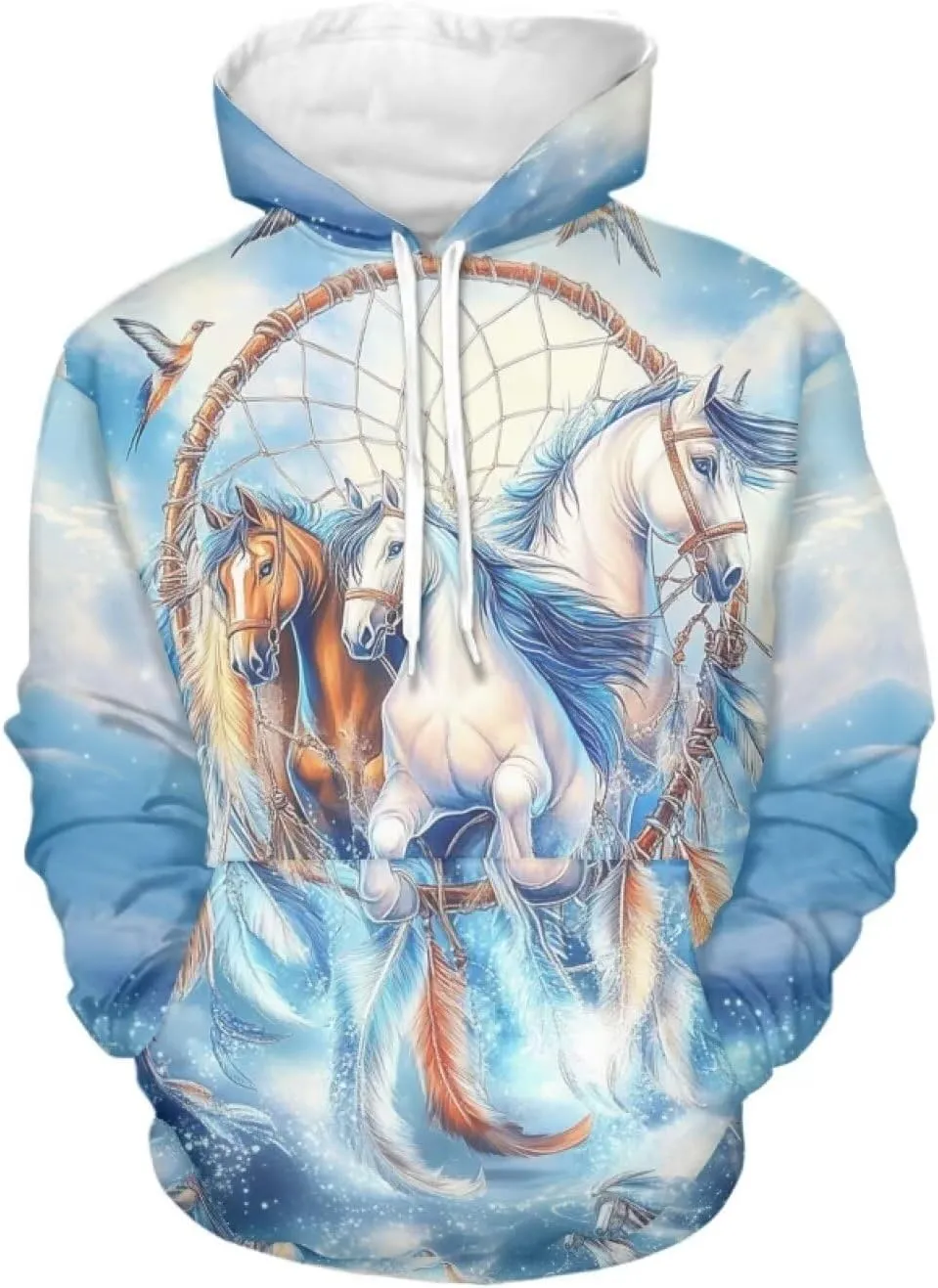 WELLFLYHOM Drawstring Hoodies Cute Long Sleeve Fashion Sweatshirts for Women Teen Girls Hooeded Pullover Size XS-4XL