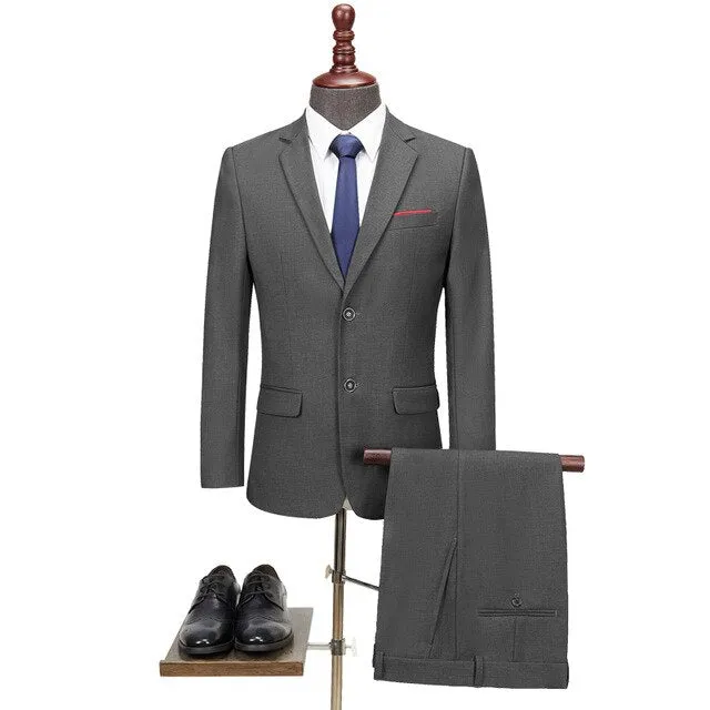 West Louis Slim Fit Elegant Business Style 2 Piece Suit
