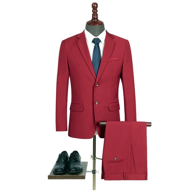 West Louis Slim Fit Elegant Business Style 2 Piece Suit