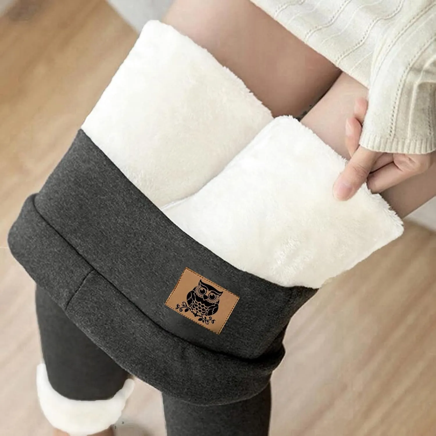 Winter Leggings for Women Fleece Lined Camping Tights Casual High Waisted Thermal Winter Warm Yoga