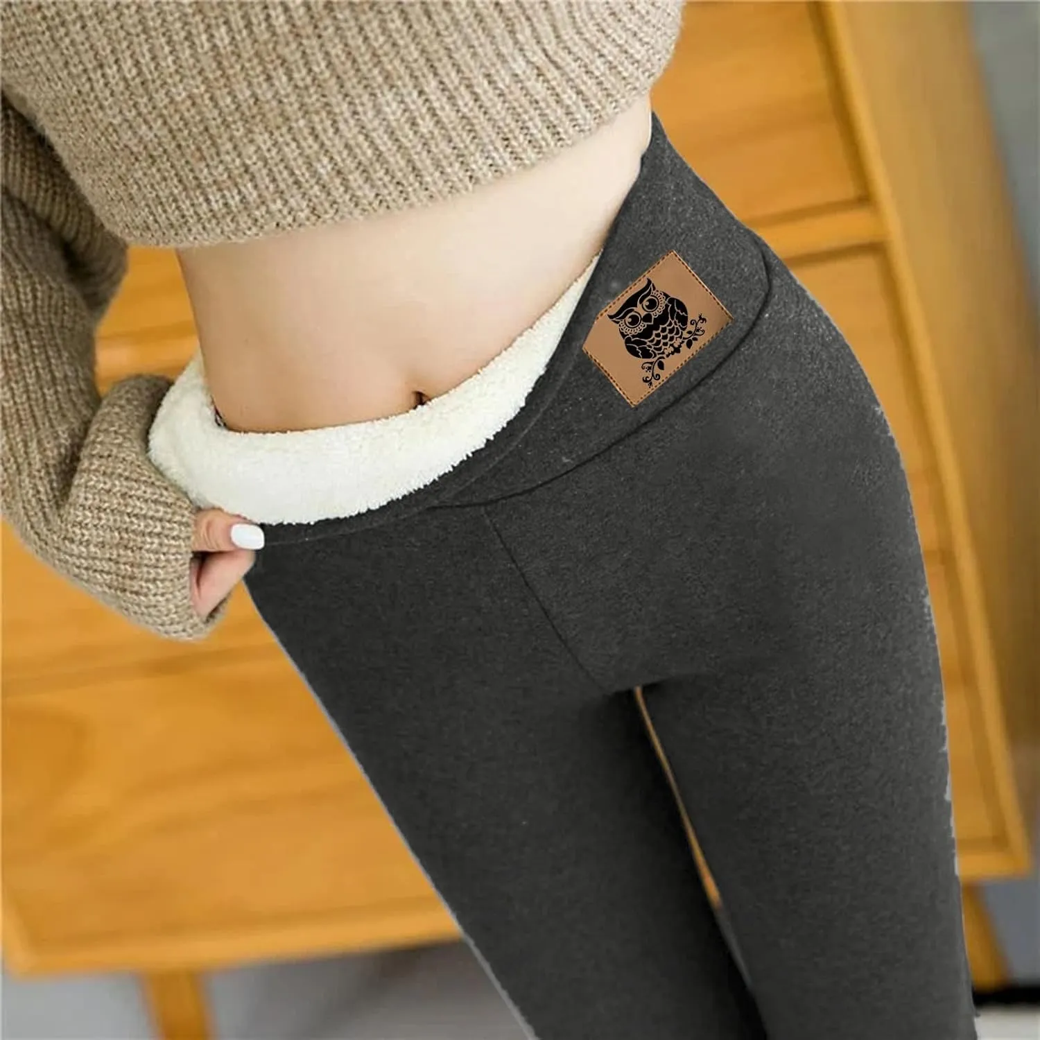 Winter Leggings for Women Fleece Lined Camping Tights Casual High Waisted Thermal Winter Warm Yoga