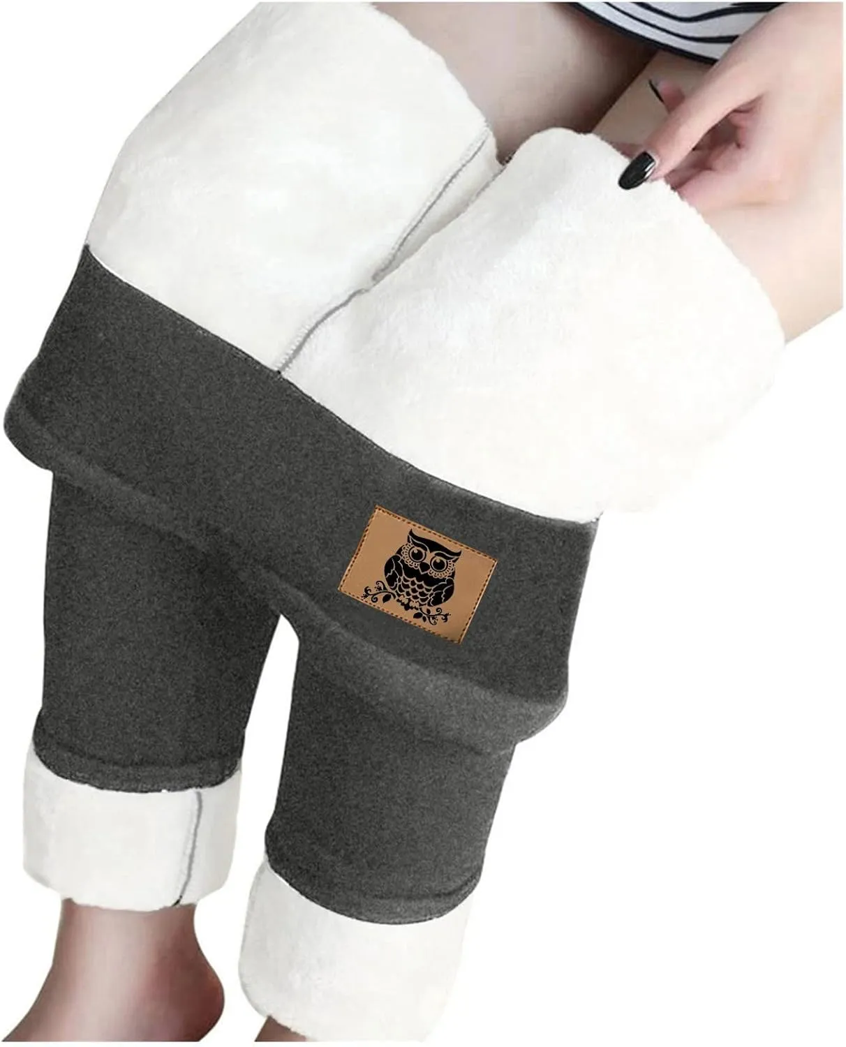 Winter Leggings for Women Fleece Lined Camping Tights Casual High Waisted Thermal Winter Warm Yoga